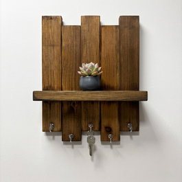 Hanah Home R-Raf304 Estantería Decorativa de Madera Maciza